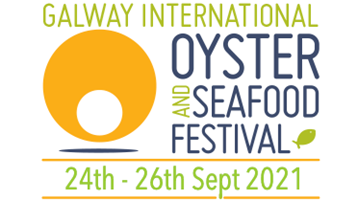 The logo for the Galway International Oyster and Seafood Festival showcases the essence of this renowned event.